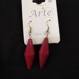 New red and gold earrings